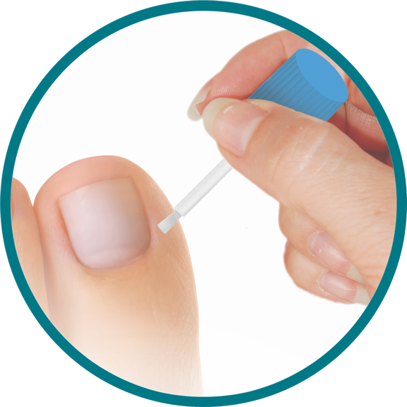 apply Opti-Nail® 2-in-1 to skin around nail